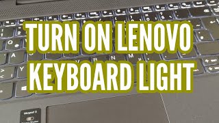 Lenovo keyboard light turn on and off How to turn on keyboard backlight Lenovo ideapad