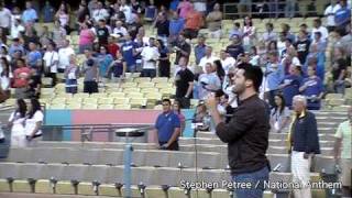 Petree's frontman, Stephen Petree, singing National Anthem at Dodger game2.mov