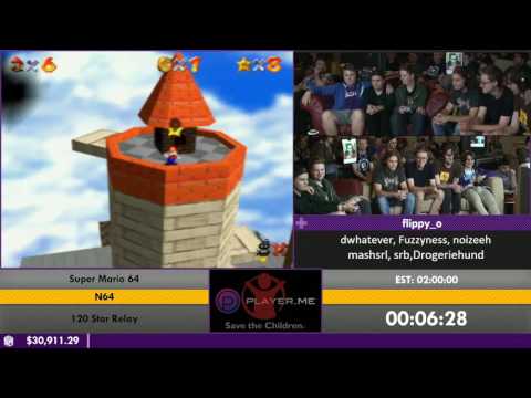 #ESA16 - Super Mario 64 [120 Star Relay] by flippy_o, dwhatever, fuzzyness, noizeeh, mashsrl, srb  a