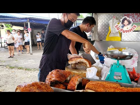 Amazing Cutting Skill - 4 hours sold out Roast Pork! Malaysia Street Food