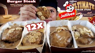 MY ONE AND ONLY | 12X JOLLIBEE BURGER STEAK | JOLLIBEE MUKBANG | MUKBANG ASMR