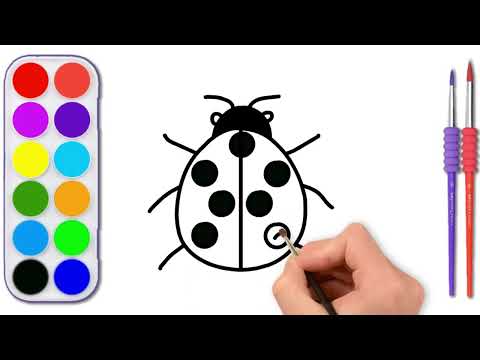 Comment dessiner et colorier la coccinelle | How to Draw and Colour the Lady Bug