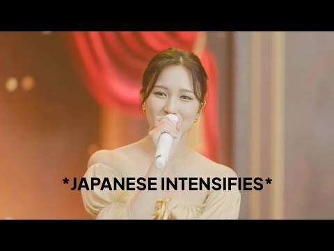 Mina doing rap in Japanese and Twice members was amazed.