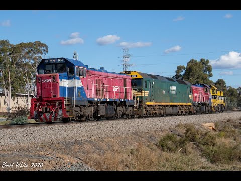 P14, G528, P16 and T363 on 0079 light engine transfer to Bendigo at Golden Square- 9/4/20