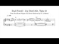 Bud Powell  - Jay Bird [Alt Take 2] (1946, with J.J. Johnson) - Piano Transcription