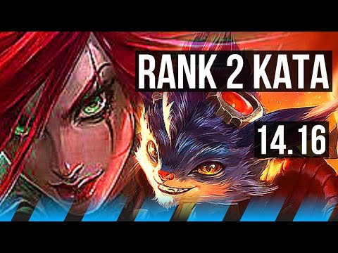 KATARINA vs RUMBLE (MID) | Rank 2 Kata, 800+ games, 10/2/1, Dominating | NA Challenger | 14.16