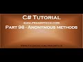 Part 98 Anonymous methods in c 