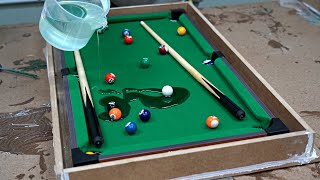 Turning A Tabletop Pool Set Into A Table