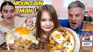 Brits Try Mountain Man Breakfast for the first time! (Kent Rollins is Living Legend) X
