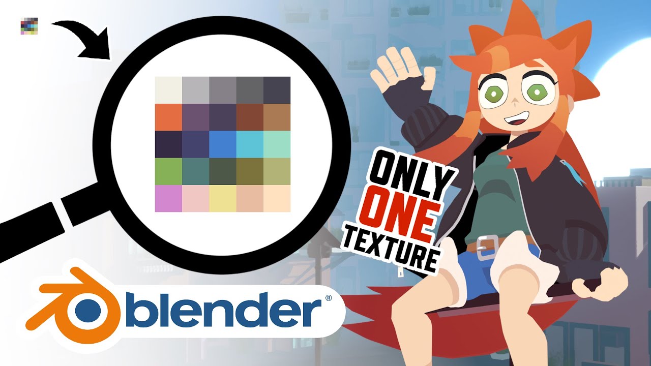 This Blender Scene uses ONLY ONE TEXTURE (Texture Atlas/Colour Palette Tutorial)