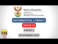 Math Lit Paper 2 Grade 12
