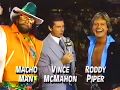 Roddy Piper Macho Man And Vince McMahon Superstars Intro Closing 07 13 1991