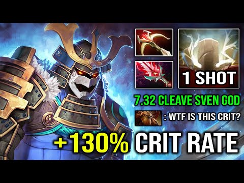 HARD CARRY SVEN IS BACK IN 7.32 | WTF +130% Crit Rate Instant 1 Shot Enemy with Bloodthorn Dota 2