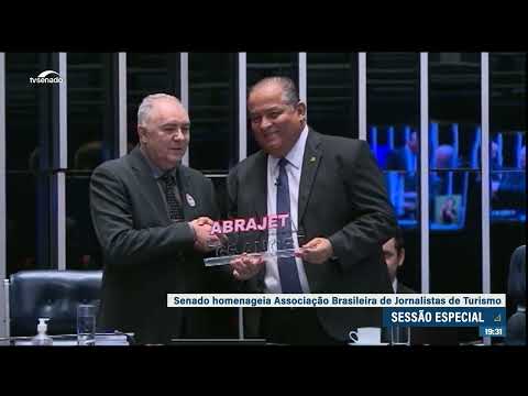 Senado homenageia Associação Brasileira de Jornalistas de Turismo