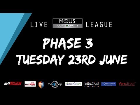 The MODUS ICONS OF DARTS LIVE LEAGUE - TUESDAY 23RD JUNE