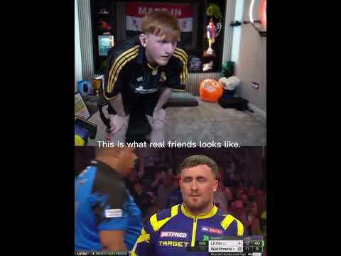 Ginge cheering on Luke Littler in his amazing comeback at the Matchplay #angryginge #lukelittler