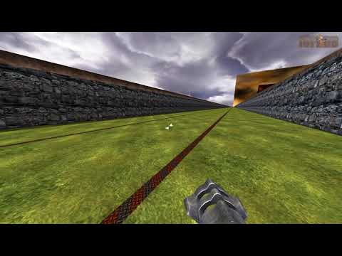 Quake 3 DeFRaG: Some strafing on race track
