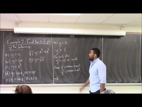 Math 1206-R04 Lecture 23 - Critical Points and Absolute Extrema