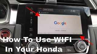 How to use the wifi in your Honda