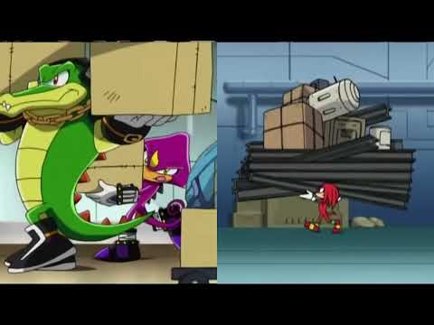 Sonic X Episode 54 and 59 Sonic and Charmy Runs Faster Comparison