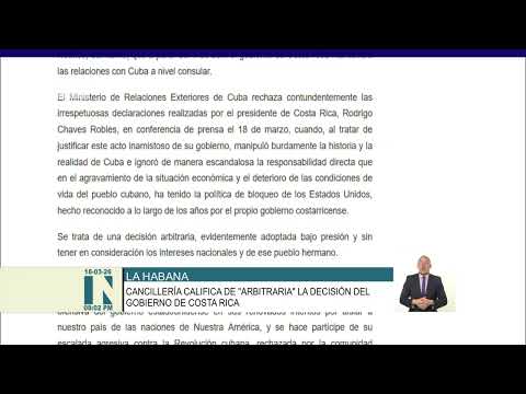 Costa Rica anuncia cierre de su Embajada en La Habana y limita relaciones en el ámbito consular