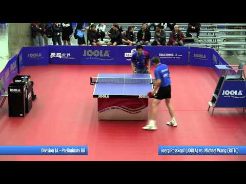 2012 JOOLA/NATT Teams Preliminary Round Robin - Joerg Rosskopf vs Michael Wang