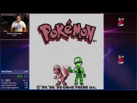 Pokémon Red Any% Speedrun in 1:28.68