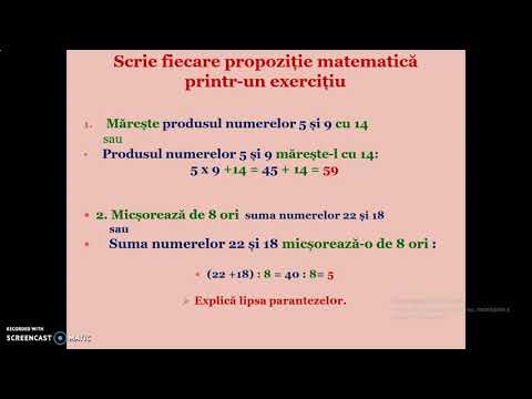 Muruz Rodica clasa 2 Ordinea efectuării operațiilor