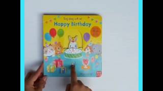 Push pull slide Happy Birthday book by Jolly Kids Books Thailand