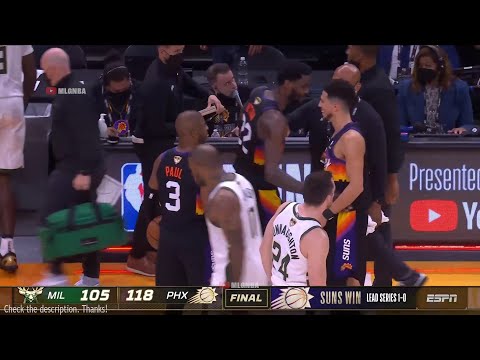 Chris Paul steals Ayton's 20th rebound & Devin Booker’s reaction is funny 🤭