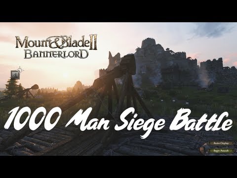 1,000 Man Siege Battle | Mount & Blade Bannerlord Gameplay