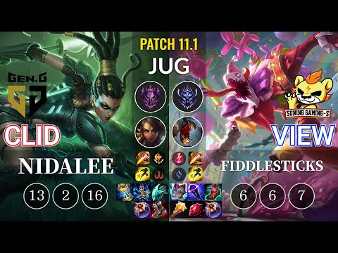 GEN Clid Nidalee vs SG-S View Fiddlesticks Jungle - KR Patch 11.1