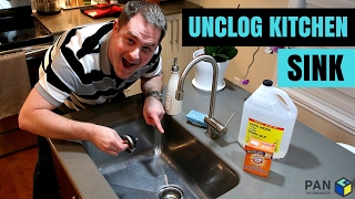 How to unclog a kitchen sink using baking soda and