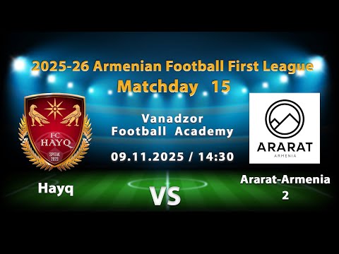 LIVE. Hayq vs Ararat-Armenia 2 (09.11.25) 2025-26 AFL, Matchday 15