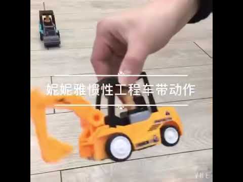 Black and blue construction plastic toy car, no. of wheel: 4