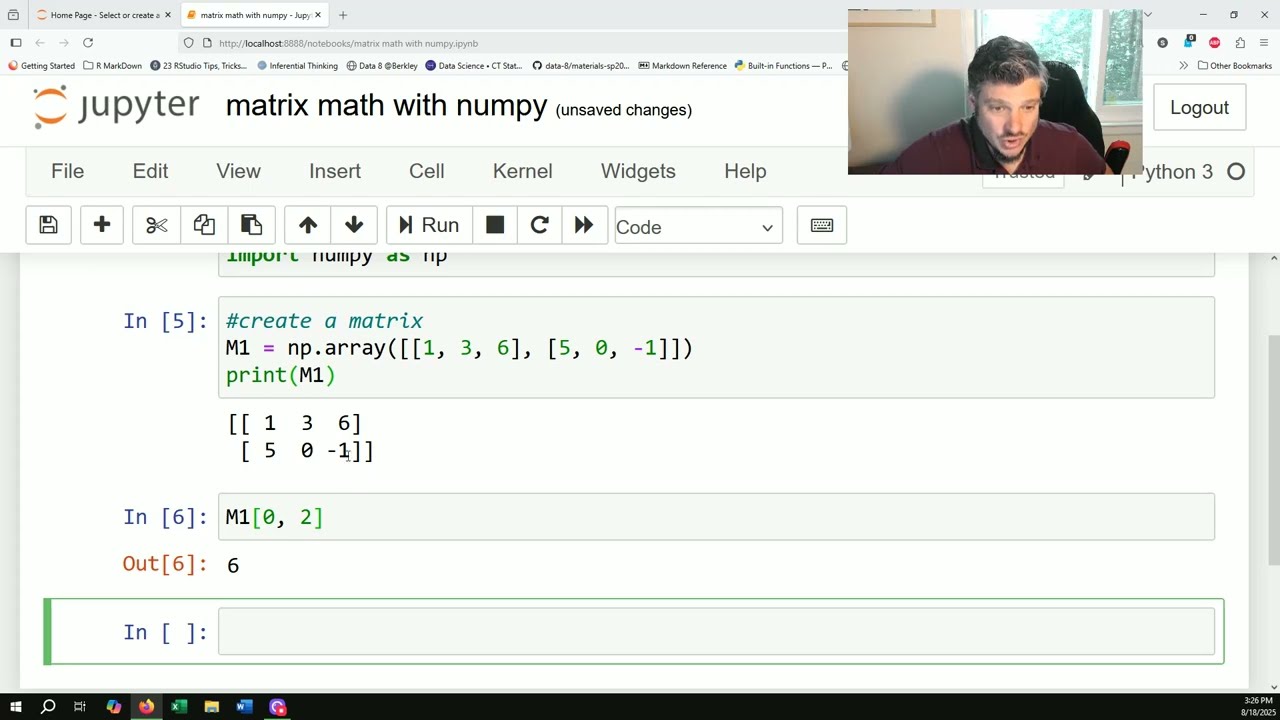 Matrix Math in Python using numpy