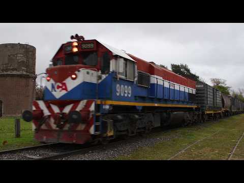 [4K] Tren cargado de NCA con la EMD GT-22CW 9099 pasando por Marcos Juárez!!!!!!