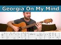 Fingerstyle Tutorial: Georgia on My Mind - Guitar Lesson w/ TAB | LickNRiff
