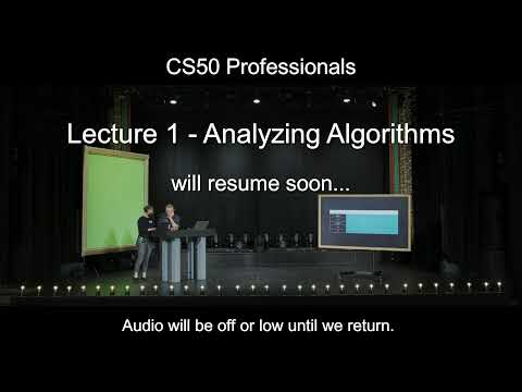 CS50 Business - Lecture 1 - Analyzing Algorithms (live, unedited)