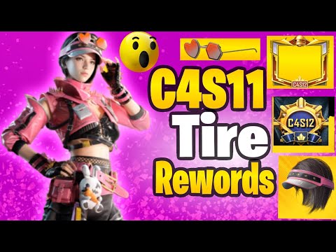 c4s11 New season Tire Rewords | Mythic Free | Get permanent Rewords | PUBGM