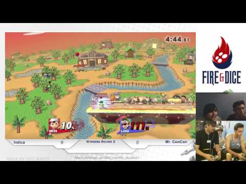 Fire&Dice Monthly #1 - Indica vs SS Mr. ConCon - Smash Wii U