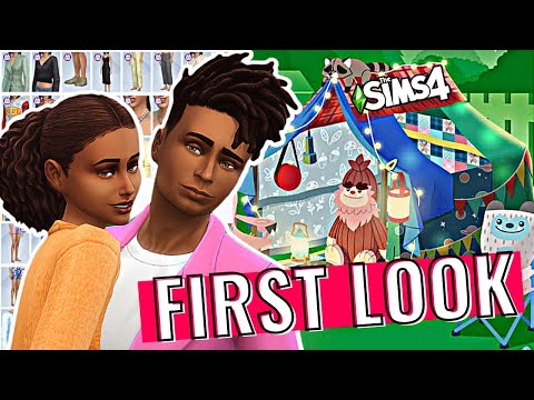 FIRST LOOK💜KSIĘŻYCOWY SZYK 💚MALI OBOZOWICZE | THE SIMS 4