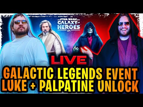 Galactic Legends Sith Eternal Emperor Palpatine UNLOCKED + Jedi Luke Tiers 1-3
