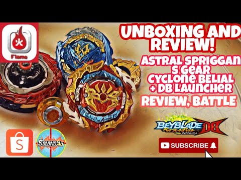 UNBOXING B-188 FLAME BRAND ASTRAL SPRIGGAN SET REVIEW WITH BATTLE! + S GEAR  CYCLONE BELIAL