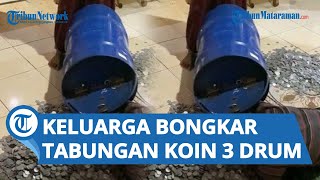Viral Video Keluarga Bongkar Tabungan Uang dalam 3 Drum, Butuhkan Waktu 3 Hari 2 Malam untuk Hitung