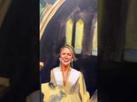 How long does it take to complete a live wedding painting? 🤔🎨💐