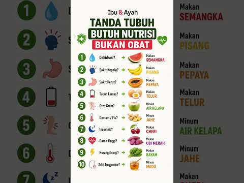 Sebelum Minum Obat, Coba Ini Dulu! Tubuh yang Sebenarnya Butuh Nutrisi Bukan Obat #ibudanayah