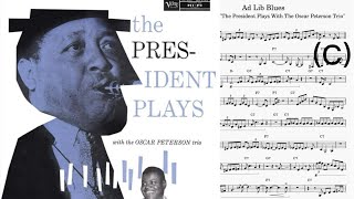 “The Pres” Lester Young plays “Ad Lib Blues” (transcription in concert C)