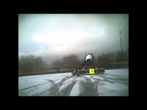 Stretton in the snow - open practice - subaru kart, laps 1 to 3 Decmeber 2011