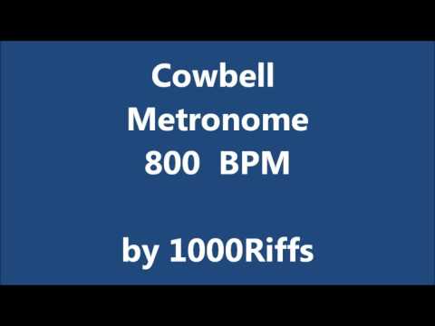 Cowbell Metronome 800 BPM - Beats Per Minute